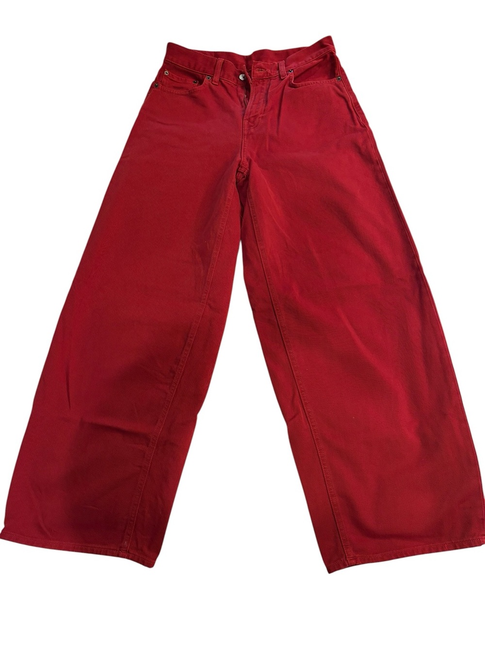 6397 Wide Leg Red Jeans
